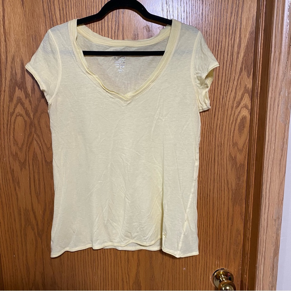 Happy sunshine yellow v-neck top